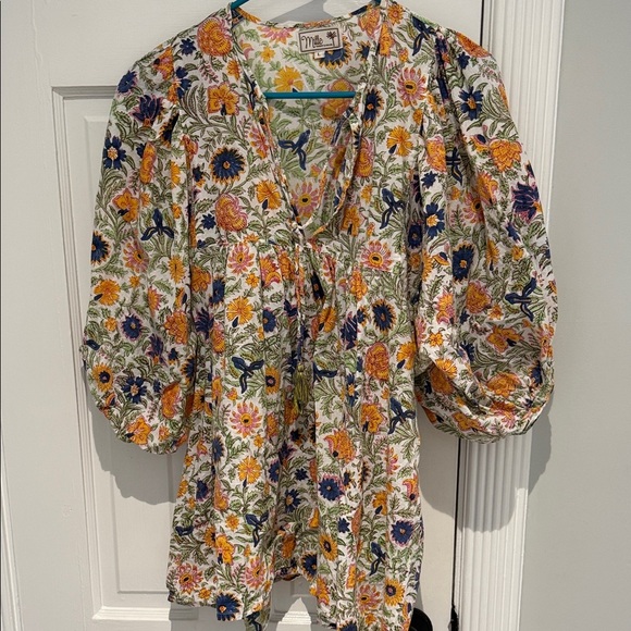 Mille Thalia Top in Wildflower ☀️Resort & Travel☀️Tassel Tie L - Picture 3 of 10